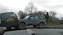 Hunt saboteurs' car 'rammed'