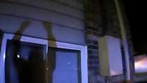 Three children dropped to safety from fire