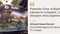 Sudani, Omar al-Bashir yakuwe ku butegetsi n’igihugu.