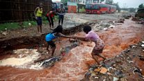 Cyclone Kenneth turns roads into rivers
