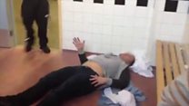Prison violence caught on camera