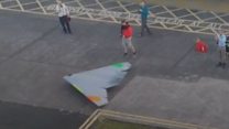 Students reveal experimental plane