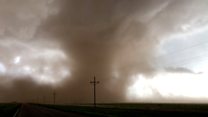 Tennis ball-sized hail hits Great Plains