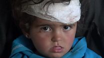 Young girl 'only one left' after air strike