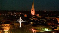High-wire 'journey' opens city festival
