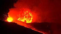 Mount Etna eruptions light up night sky