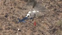 Helicopter rescue spins out of control