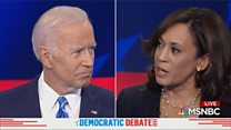 Harris and Biden clash over his race record
