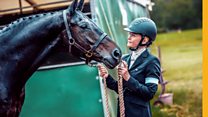 The competitive horse rider who is blind