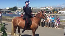 Queen's telegram delivered by horse