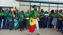 Les supporters sénégalais à l'accueil des Lions