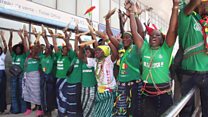 Les supporters à l'accueil des Lions à Dakar