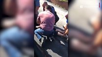 Car window smashed in viral immigration raid