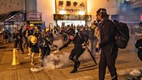 Police fire tear gas into HK railway station