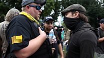 Rival protests in Portland, Oregon