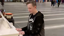 The young railway pianist whose playing went viral