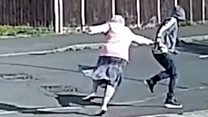 Shocking CCTV moment as pensioner is mugged