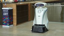 The robot that cleans floors and tells jokes