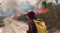 The volunteer firefighters battling to save the Amazon