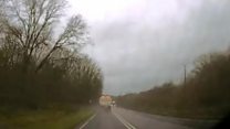 Dashcam footage shows moments before a crash which killed a pregnant woman