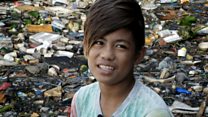 The boy risking his life to collect plastic waste