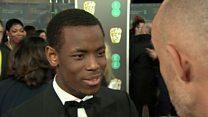 Baftas 2020: Michael Ward accepts selfie challenge