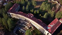 The abandoned Soviet-era resort refugees call home