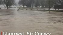 Gwyntoedd cryfion a glaw trwm yn achosi trafferthion wrth i Storm Ciara daro Cymru