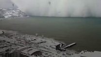 Time-lapse as snowstorm hits Turkish coast