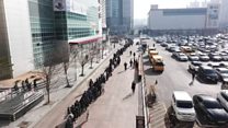 Drone captures massive mask queue in S Korea
