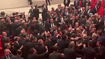 Brawl erupts in Turkish parliament over Syria