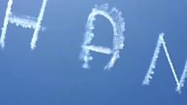 'Wash hands' written in skies above Sydney