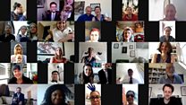 Doctors surprised with virtual wedding party
