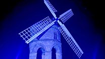 Coronavirus: Windmill lit up for the NHS