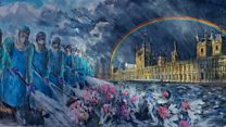 Autistic artist uses painting to deal with coronavirus fear