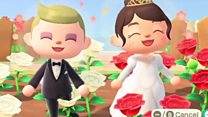 A virtual wedding on Animal Crossing