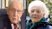 Captain Tom's video message for fundraiser aged 101