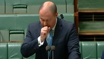 Australian treasurer's coughing fit in parliament