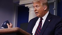 Trump pivots: 'I'm getting used to the mask'