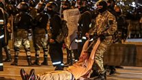 Rubber bullets fired at protesters after Belarus election