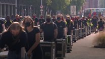 Hundreds march for 'forgotten' live event workers