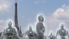 Cybermen Materialising Near the Eiffel Tower in Paris