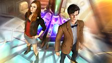 Amy and the Doctor in the TARDIS