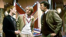 Turlough, the Doctor, and the Brigadier