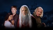 Gwen, prince Arthur, Merlin and Gaius