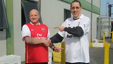 Danny Baker challenges the nation to wear a rival club kit for Sport Relief.