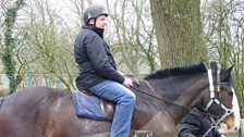 Jamie Owen on horseback