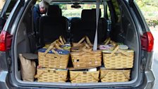 The lunch baskets ready for delivery