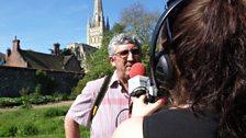 Norwich Cathedral in the background