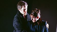 Audun Iversen as Eugene Onegin and Amanda Echalaz as Tatyana (c) Neil Libbert / ENO 2011